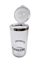 Kyocera Dunktainer (4.5" dia x 8" tall hinged lid, clear, red/black logo) [MKT-036] 