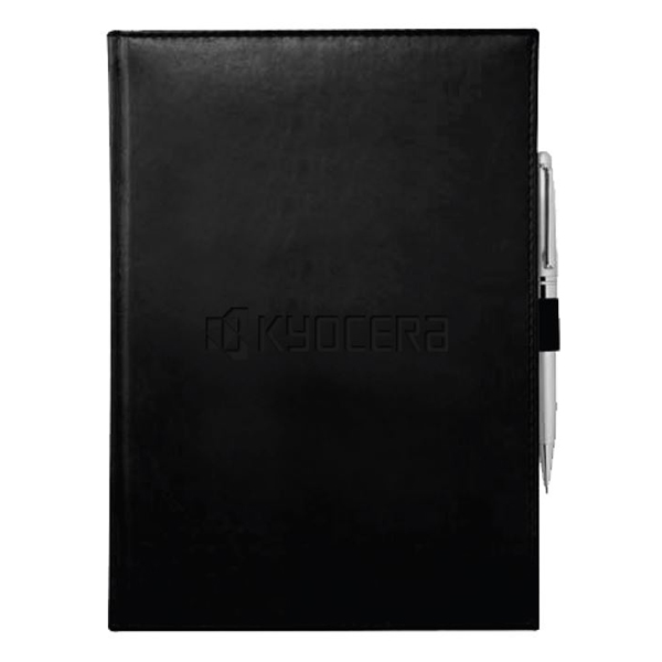Kyocera Pedova Bound Journal Book (7" x 9.75", Black, PEN NOT INCLUDED) [KYO-044] 