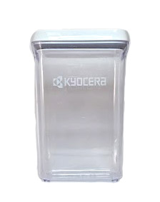 Kyocera Dunktainer (5.5" x 3.5" x 9.5 tall, clear, white logo) [MKT-011]