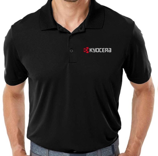 Kyocera Adidas Short Sleeve Polo (Men's Black) [APR-029]
