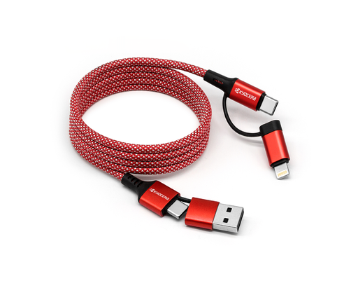 [KYO-130] Kyocera 4-in-1Multi USB Charging Cable (Red) [KYO-130]  