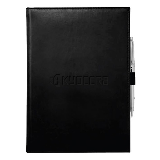 [KYO-044] Kyocera Pedova Bound Journal Book (7" x 9.75", Black, PEN NOT INCLUDED) [KYO-044] 