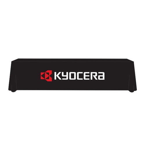 [MKT-005] Kyocera Tablecloth for 8' table (12' long flat) (Black) [MKT-005]